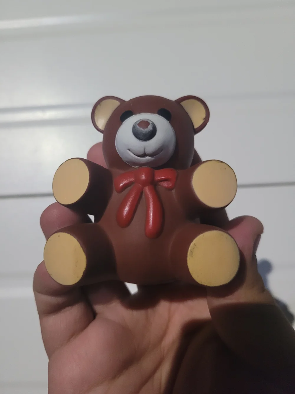 Vintage 1985 Squeaky Toy PVC Teddy Bear Ross Laboratories Similac Figure #80s